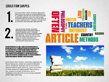 Modèle de présentation en nuage de mots éducatifs, Diapositive 8, 02359, Modèles de présentations — PoweredTemplate.com