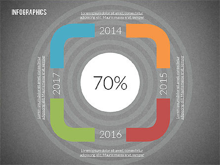 Kleurrijke presentatie infographics, Dia 12, 02364, Infographics — PoweredTemplate.com