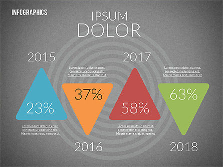 Kleurrijke presentatie infographics, Dia 13, 02364, Infographics — PoweredTemplate.com