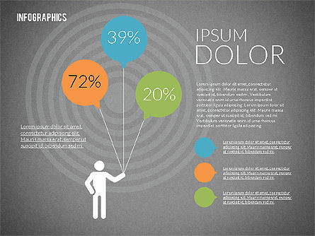 Kleurrijke presentatie infographics, Dia 14, 02364, Infographics — PoweredTemplate.com