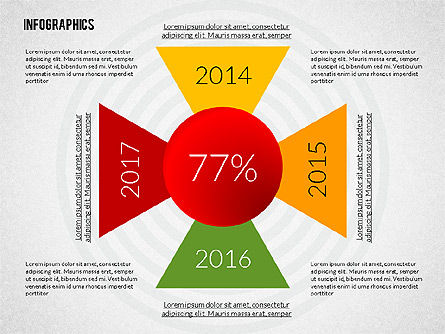 Kleurrijke presentatie infographics, Dia 8, 02364, Infographics — PoweredTemplate.com