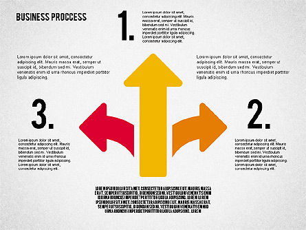 Process Arrows in Flat Design Collection, PowerPoint Template, 02366, Process Diagrams — PoweredTemplate.com