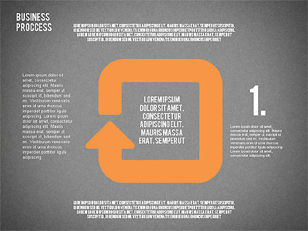 Flèches de processus dans la collection de conception plate, Diapositive 13, 02366, Schémas de procédés — PoweredTemplate.com