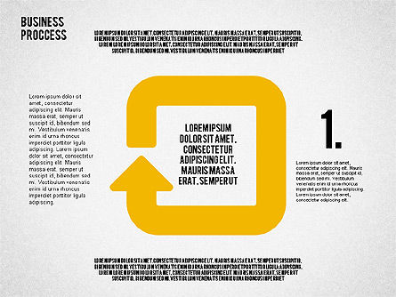 Flèches de processus dans la collection de conception plate, Diapositive 5, 02366, Schémas de procédés — PoweredTemplate.com