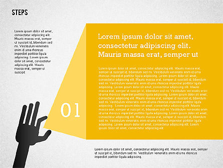 Diagram Panggung Dengan Tangan, Templat PowerPoint, 02367, Diagram Panggung — PoweredTemplate.com