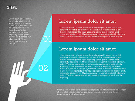 Schéma de scène avec main, Diapositive 10, 02367, Schémas d'étapes — PoweredTemplate.com