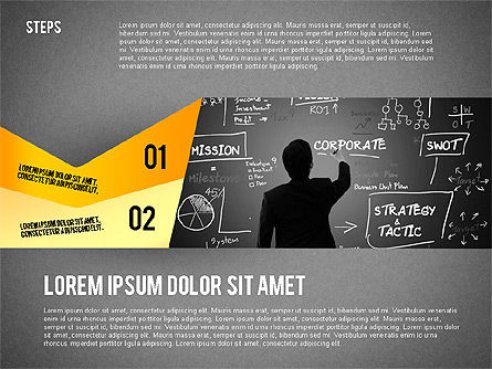 Langkah Agenda Yang Penuh Warna, Slide 15, 02369, Diagram Panggung — PoweredTemplate.com