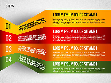Langkah Agenda Yang Penuh Warna, Slide 5, 02369, Diagram Panggung — PoweredTemplate.com
