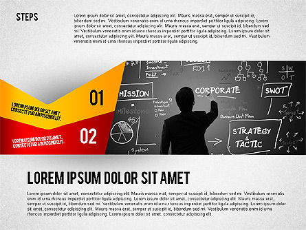 Langkah Agenda Yang Penuh Warna, Slide 7, 02369, Diagram Panggung — PoweredTemplate.com