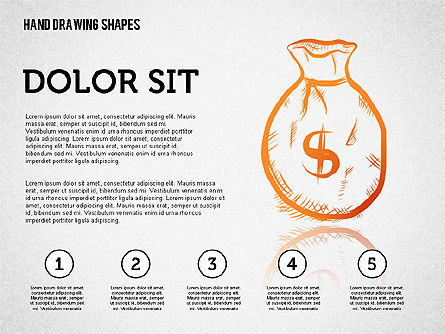 Hand-Drawn Characters and Shapes, Slide 8, 02370, Shapes — PoweredTemplate.com