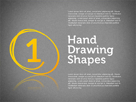 Hand-Drawn Characters and Shapes, Slide 9, 02370, Shapes — PoweredTemplate.com