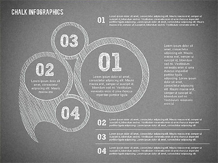 초크 infographics, 파워 포인트 템플릿, 02375, 인포메이션 그래픽 — PoweredTemplate.com