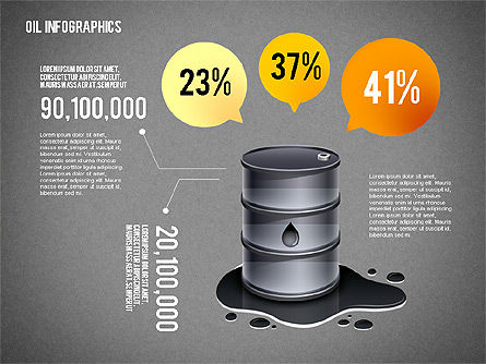 Oil Infographics Presentation Template, Slide 9, 02376, Presentation Templates — PoweredTemplate.com