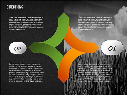 Direcciones y Etapas, Diapositiva 10, 02377, Diagramas de la etapa — PoweredTemplate.com