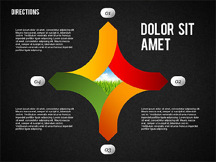 Direcciones y Etapas, Diapositiva 12, 02377, Diagramas de la etapa — PoweredTemplate.com