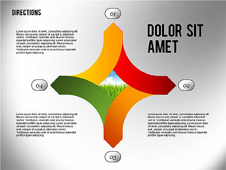 Directions et étapes, Diapositive 4, 02377, Schémas d'étapes — PoweredTemplate.com