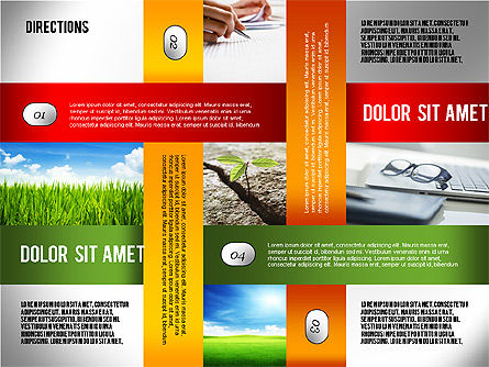 Directions et étapes, Diapositive 8, 02377, Schémas d'étapes — PoweredTemplate.com