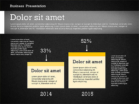 Business Report Modern Presentation Template (data driven), Slide 13, 02378, Presentation Templates — PoweredTemplate.com