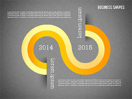 Plantilla de presentación con formas de negocio, Diapositiva 15, 02383, Plantillas de presentación — PoweredTemplate.com