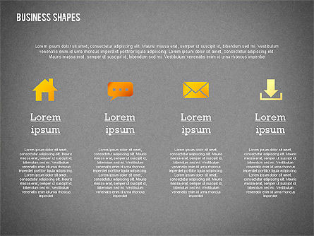 Presentation Template with Business Shapes, Slide 16, 02383, Presentation Templates — PoweredTemplate.com
