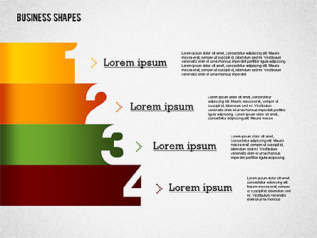 Plantilla de presentación con formas de negocio, Diapositiva 6, 02383, Plantillas de presentación — PoweredTemplate.com