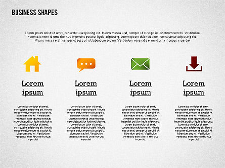 Plantilla de presentación con formas de negocio, Diapositiva 8, 02383, Plantillas de presentación — PoweredTemplate.com
