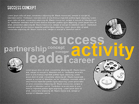 Mot-clé de concept de réussite, Diapositive 11, 02385, Modèles de présentations — PoweredTemplate.com