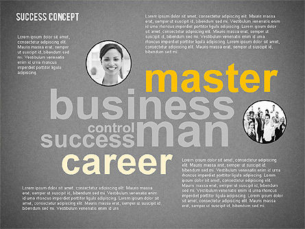 Mot-clé de concept de réussite, Diapositive 16, 02385, Modèles de présentations — PoweredTemplate.com