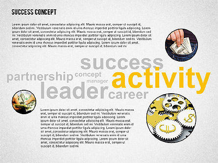Mot-clé de concept de réussite, Diapositive 3, 02385, Modèles de présentations — PoweredTemplate.com