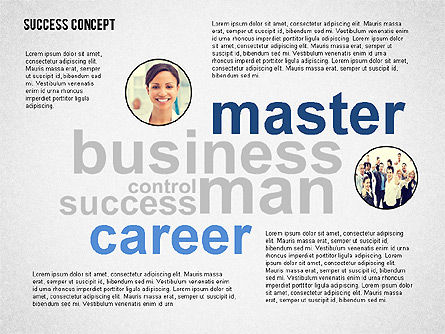 Concepto de éxito Nube de palabras, Diapositiva 8, 02385, Plantillas de presentación — PoweredTemplate.com