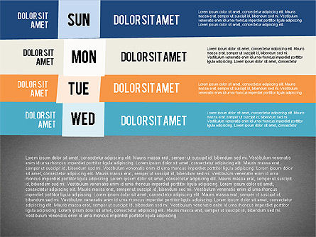 Horario de la semana, Diapositiva 11, 02386, Diagramas de la etapa — PoweredTemplate.com