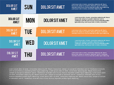 Horario de la semana, Diapositiva 12, 02386, Diagramas de la etapa — PoweredTemplate.com