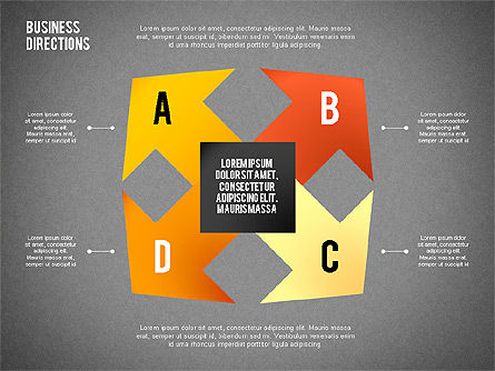 Caja de herramientas de flechas de colores, Diapositiva 13, 02387, Diagramas de proceso — PoweredTemplate.com