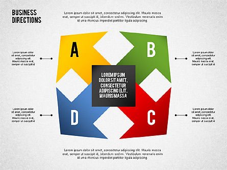 Frecce colorate strumenti, Slide 5, 02387, Diagrammi di Processo — PoweredTemplate.com