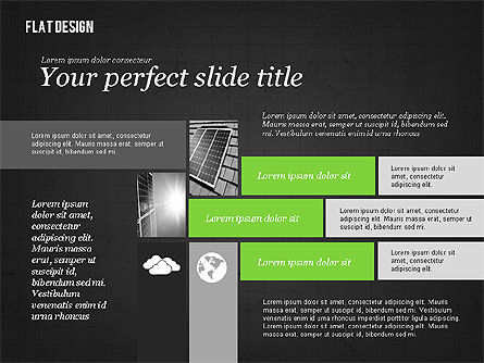 Presentazione ambientale in design piatto, Slide 15, 02390, Modelli Presentazione — PoweredTemplate.com