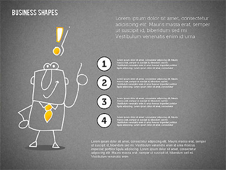 Personnage de dessin animé drôle, Diapositive 10, 02392, Formes — PoweredTemplate.com