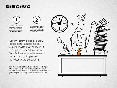 Personnage de dessin animé drôle, Diapositive 4, 02392, Formes — PoweredTemplate.com