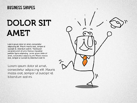 Personnage de dessin animé drôle, Diapositive 5, 02392, Formes — PoweredTemplate.com