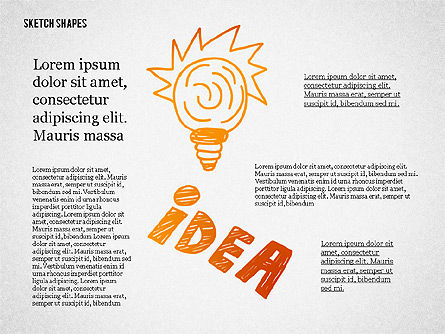 Formas en estilo de bosquejo, Diapositiva 6, 02394, Formas — PoweredTemplate.com