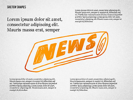 Formas en estilo de bosquejo, Diapositiva 8, 02394, Formas — PoweredTemplate.com