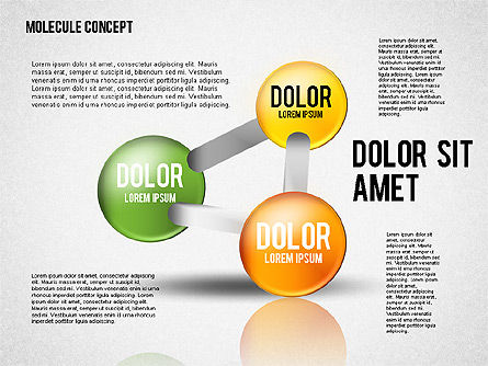 Diagrama del átomo, Plantilla de PowerPoint, 02399, Modelos de negocios — PoweredTemplate.com