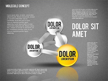 Diagramme Atom, Diapositive 13, 02399, Modèles commerciaux — PoweredTemplate.com
