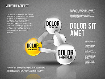 Diagramme Atom, Diapositive 14, 02399, Modèles commerciaux — PoweredTemplate.com
