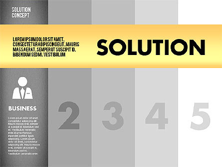 Solution Concept Options Presentation Template, Slide 12, 02400, Stage Diagrams — PoweredTemplate.com