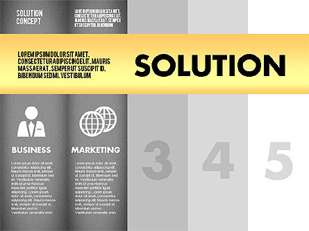 Solution Concept Options Presentation Template, Slide 13, 02400, Stage Diagrams — PoweredTemplate.com