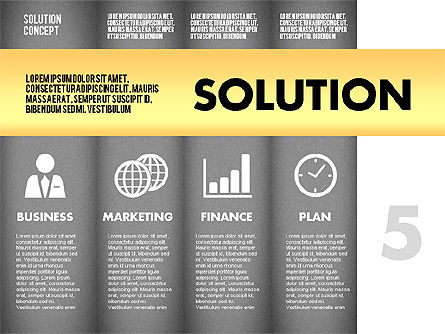 Solution Concept Options Presentation Template, Slide 15, 02400, Stage Diagrams — PoweredTemplate.com