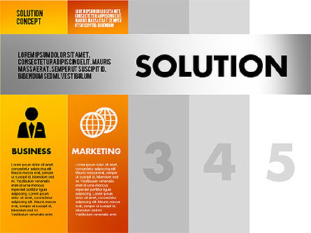 Solution Concept Options Presentation Template, Slide 5, 02400, Stage Diagrams — PoweredTemplate.com