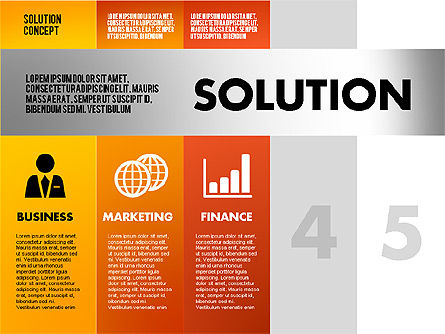 Modèle de présentation des options de concept de solution, Diapositive 6, 02400, Schémas d'étapes — PoweredTemplate.com