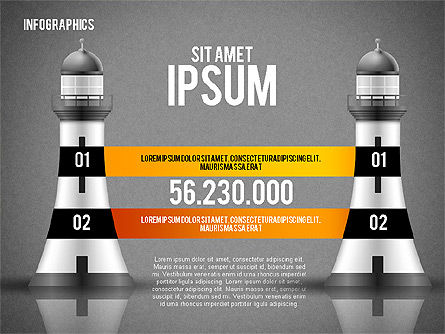 Infographics with Lighthouse, Slide 12, 02402, Infographics — PoweredTemplate.com
