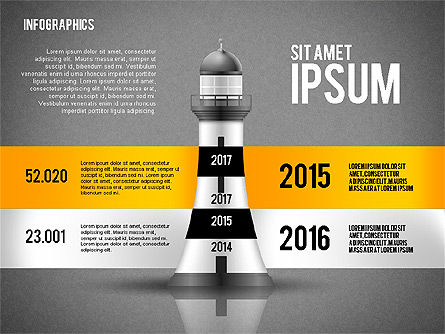 Infographics with Lighthouse, Slide 14, 02402, Infographics — PoweredTemplate.com